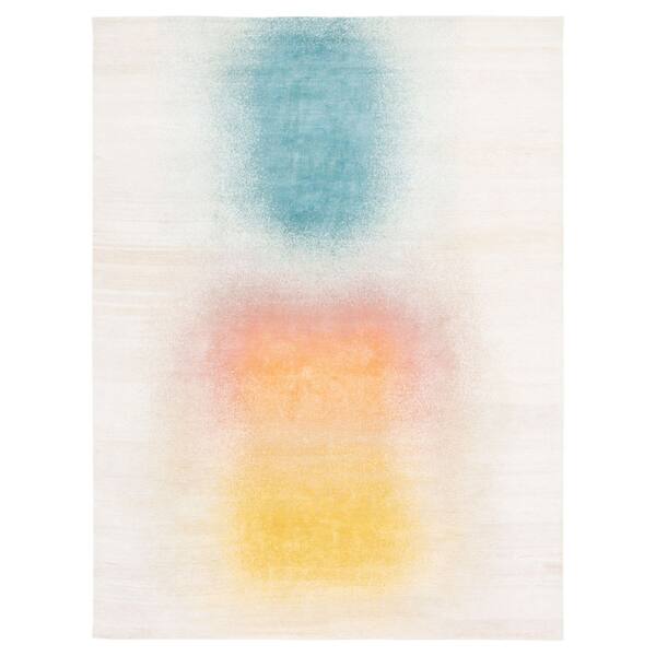 Tibetan 10 ft. x 14 ft. Beige/Gold Abstract Area Rug