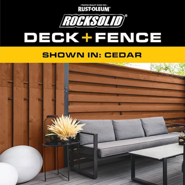 Rust-Oleum RockSolid 1 gal. Cedar Deck and Fence Exterior Wood