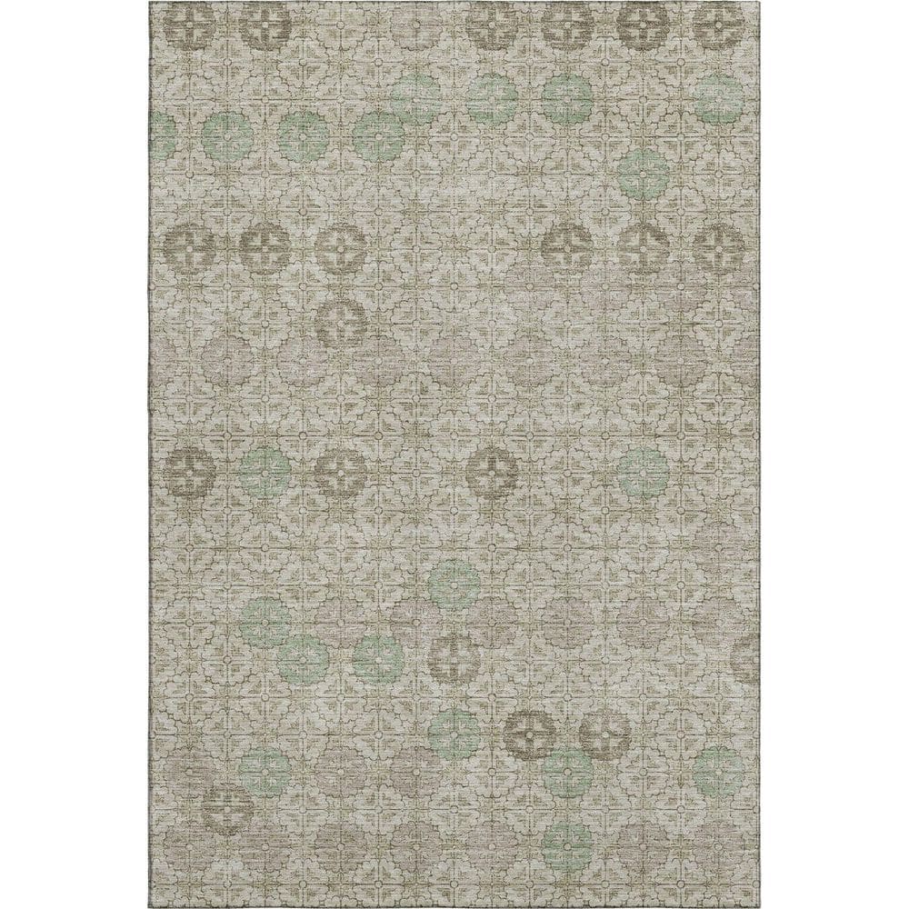 Mayfield Premium Machine Washable Abstract AMF1855 Beige 3 ft. x 4 ft. Area Rug price history on PriceWatchPro