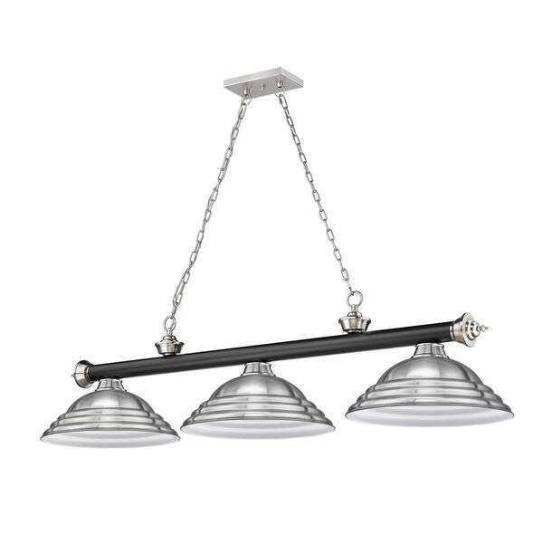 Brushed nickel hot sale pool table light