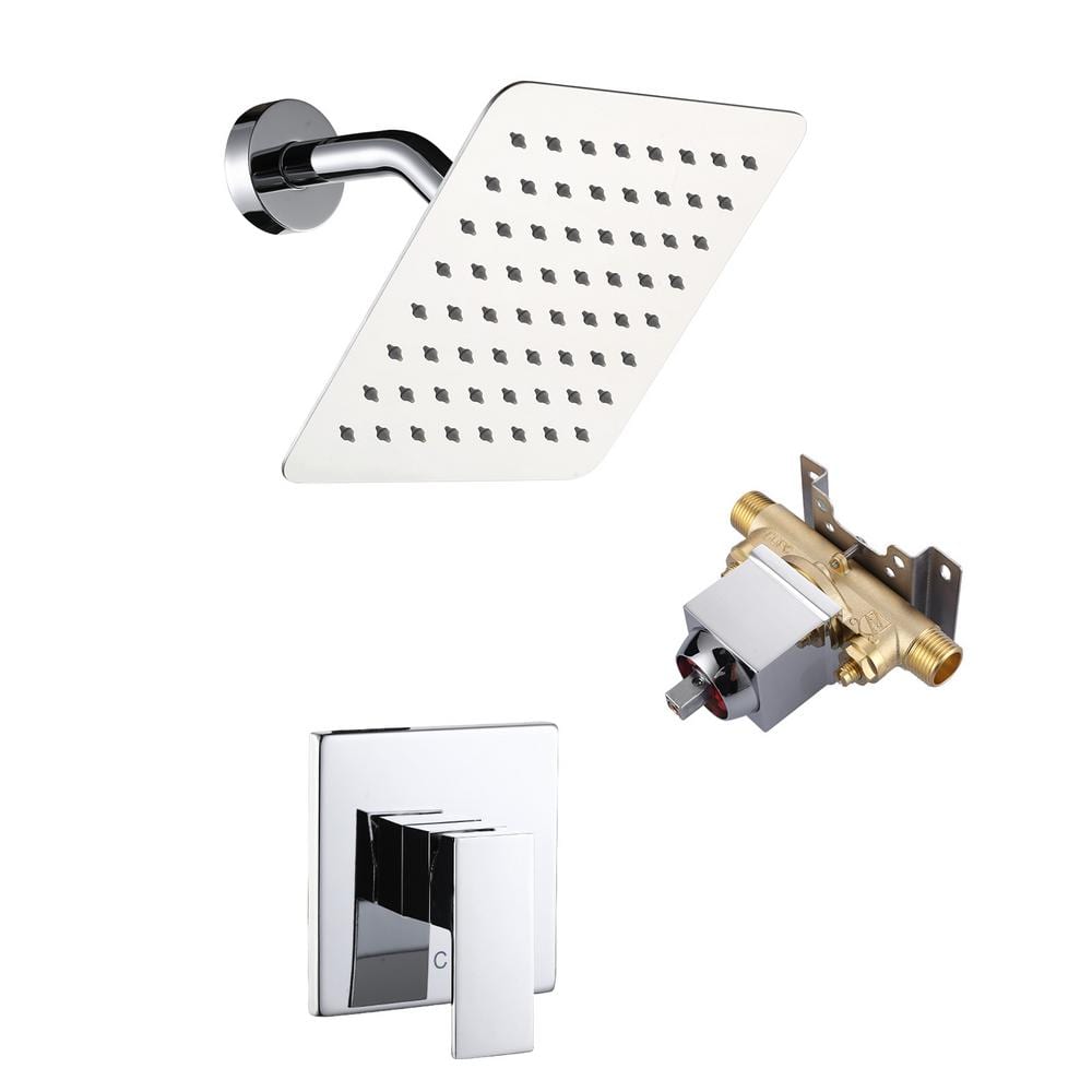Single Handle 1-Spray Patterns Shower Faucet 1.8 GPM with Adjustable Heads Pressure Balance in. Polished Chrome price history on PriceWatchPro