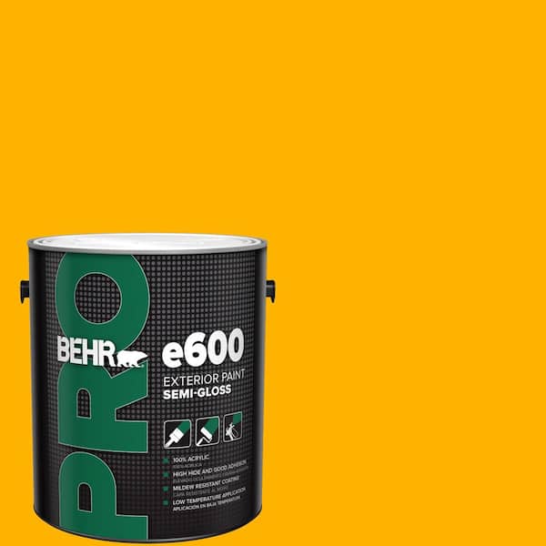 BEHR PRO 1 gal. #310B-7 Saffron Thread Semi-Gloss Exterior Paint