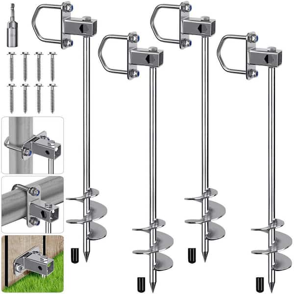 MOEPISY Multi-Purpose Ground Anchors Screw Mobile Home Anchors Earth Anchors for Shed, Swing Set, Carport,Shed, Securing Animals
