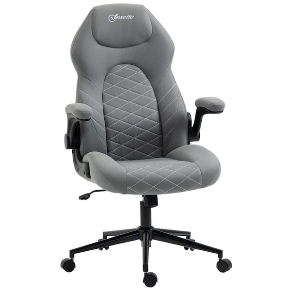 Vinsetto Light Gray Linen Arm Chair