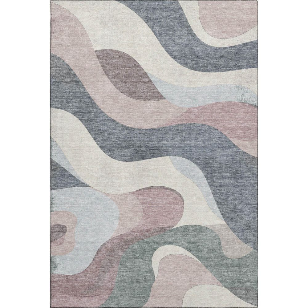 Mayfield Premium Machine Washable Abstract AMF2186 Blush 3 ft. x 4 ft. Area Rug price history on PriceWatchPro