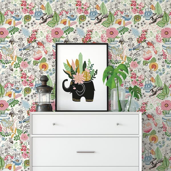 Whimsy Multicolor Fauna Paper Strippable Roll (Covers 56.4 sq. ft.)