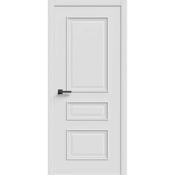 7833 36 in. x 80 in. Sold Core White Enamel Color Wood Interior Door Kit with Quick Assemble Jamb