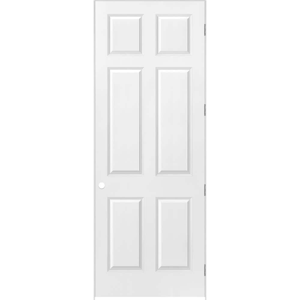 Masonite 30 in. x 96 in. 6-Panel Left-Handed Hollow-Core Textured ...