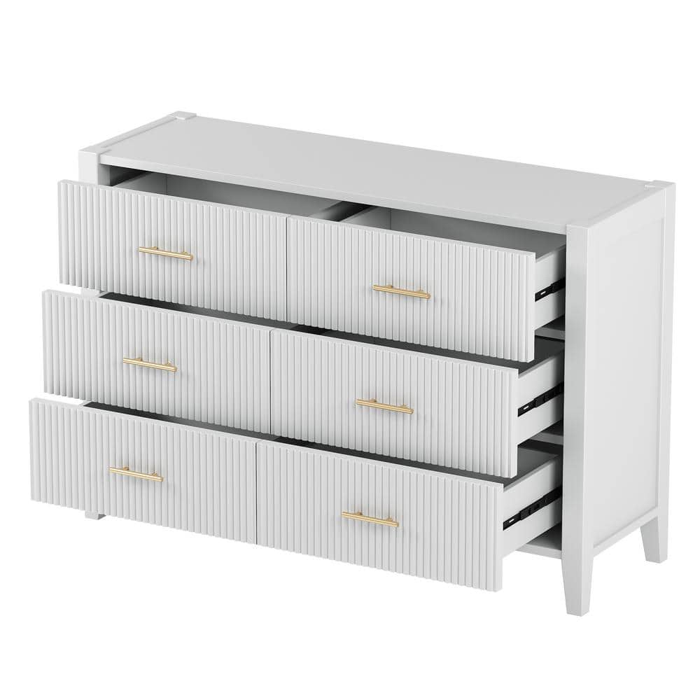48 in. W x 15.7 in. D x 33.1 in. H Bathroom White Linen Cabinet