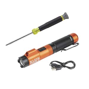 Multi-Bit Precision Screwdriver and Rechargeable Flashlight Tool Set