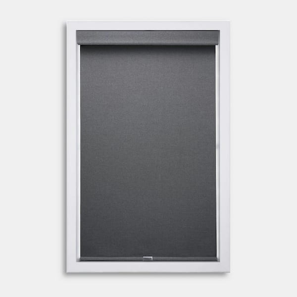 Gray Cordless Room Darkening Polyester Roller Shade, 46 in. W x 72 in. L