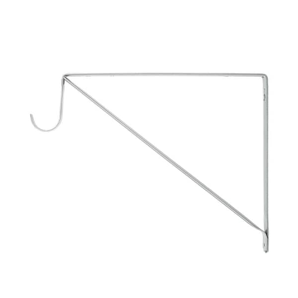 12.5 in. L x 1 in. W x 9.5 in. H Steel Platinum Shelf Bracket and Rod Bracket