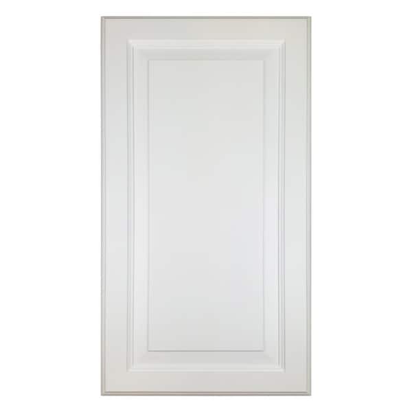 WG Wood Products 15.5 in. W x 19.5 in. H x 3.5 in. D Cutlass Raised Panel White Recessed Solid Wood Medicine Cabinet without Mirror