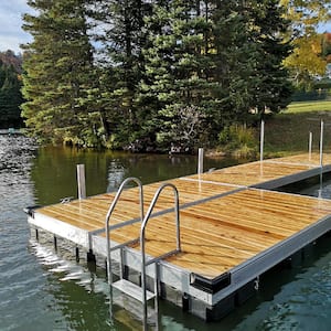 5 ft. x 10 ft. Medium Freeboard Aluminum Floating Dock Kit Model QPF-495 Without Cedar Decking