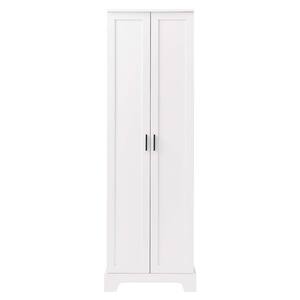 23.3 in. W x 16.9 in. D x 71.2 in. H White Tall Linen Cabinet with Adjustable Shelves and 2-Doors for Bathroom