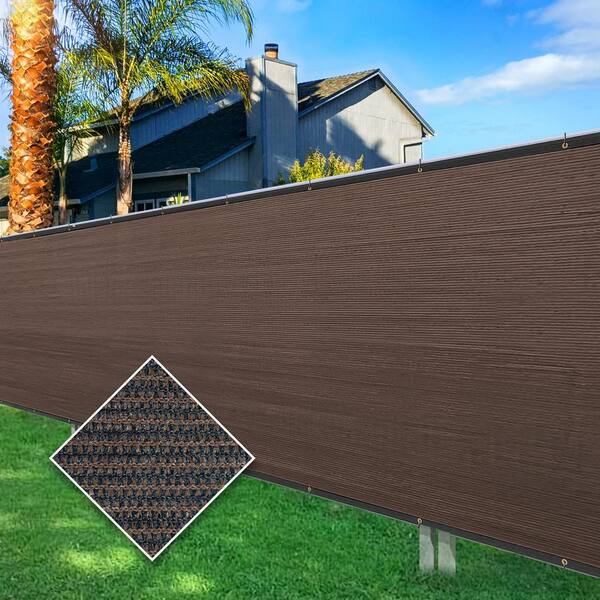 ColourTree 8' x 50' Grey Fence Privacy Screen Windscreen Cover Fabric Shade  Tarp Netting Mesh Cloth - Commercial Grade 170 GSM - Cable Zip Ties