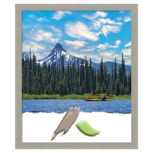 Woodgrain Stripe Grey Wood Picture Frame Opening Size 20x24 in.