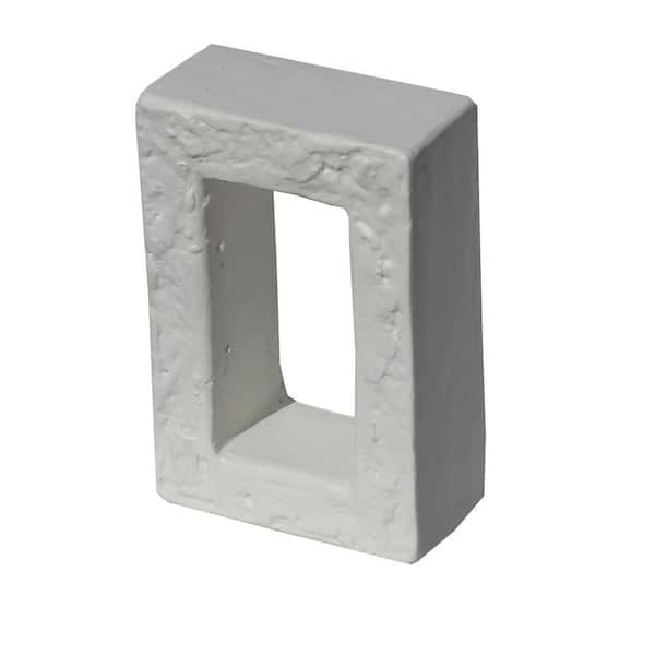 TRITAN BP 3-3/4 in. x 5-3/4 in. Coconut White Polyurethane Single Outlet and Switch Trim Box