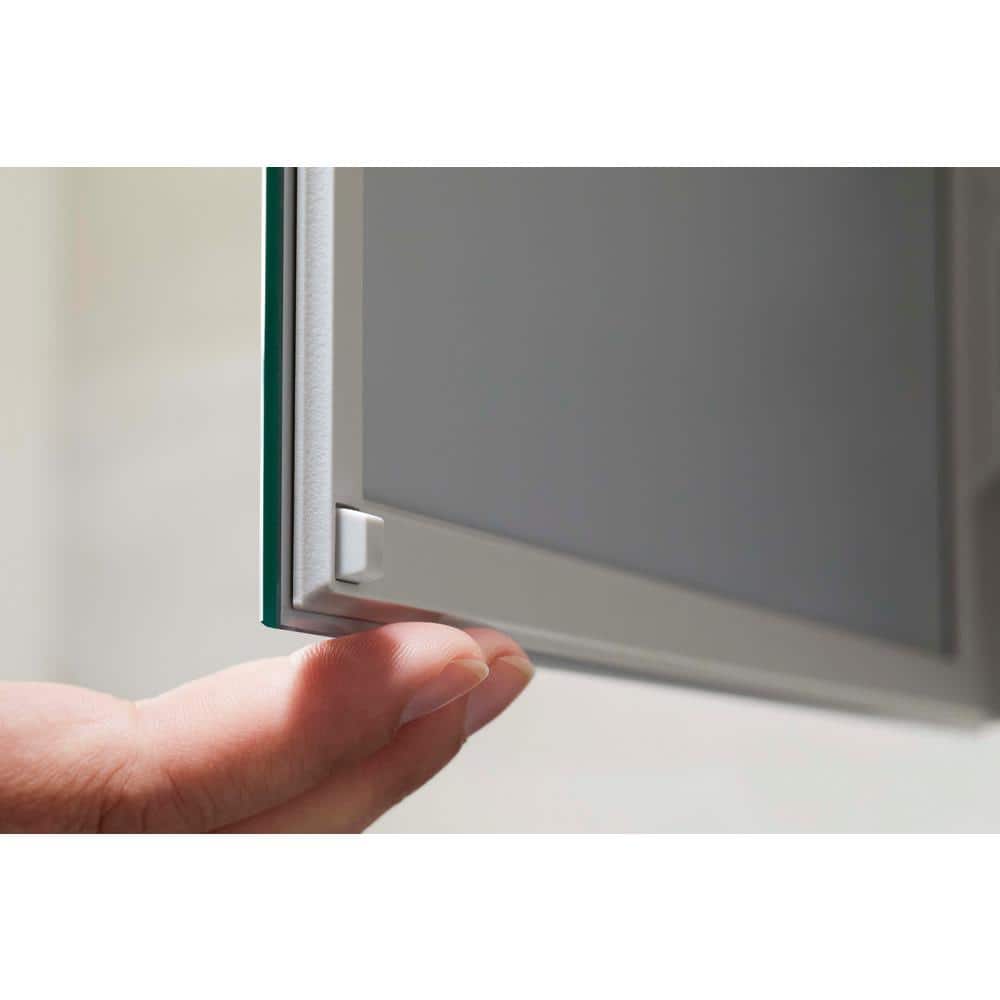 Embark 30" x 26" Anodized Aluminum Dual Swing Medicine Cabinet