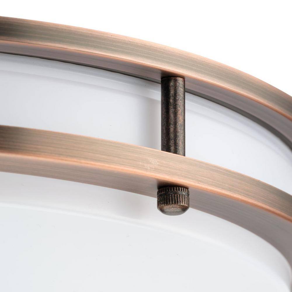 Urban Bronze 14" LED Flush Mount Light with Glass Diffuser