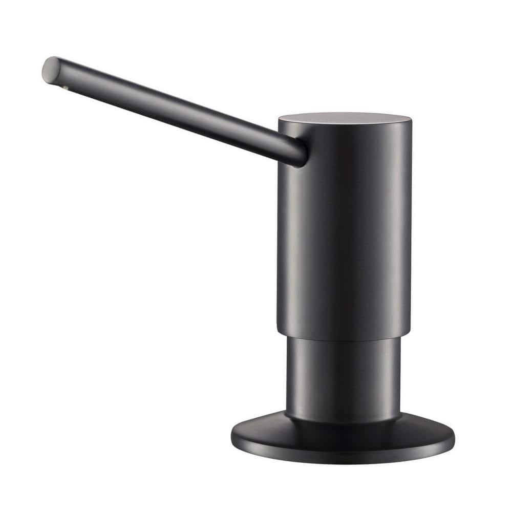 Matte Black Stainless Steel Kitchen Soap and Lotion Dispenser