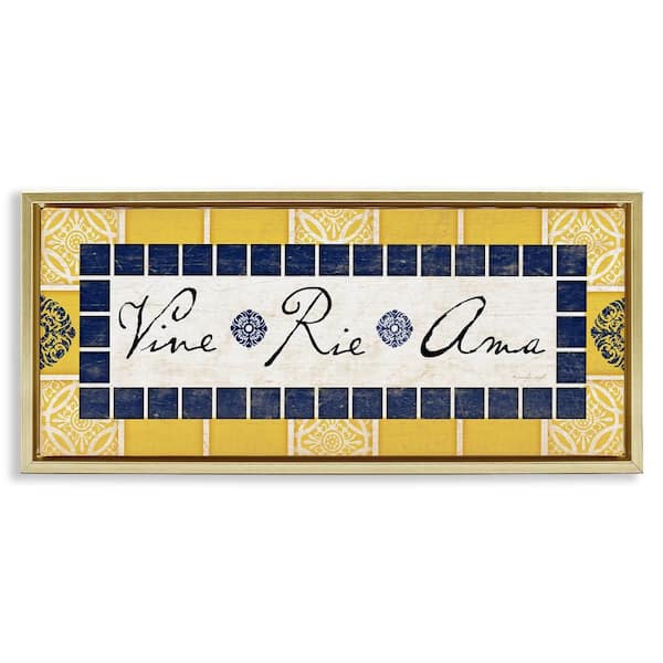 Stupell Industries Live Laugh Love by Jennifer Pugh Gold Floater Frame Typography Graphic Art Print 14 in. x 31 in.