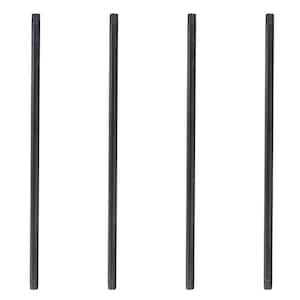 3/4 in. x 42 in. Black Industrial Steel Grey Plumbing Pipe (4-Pack)