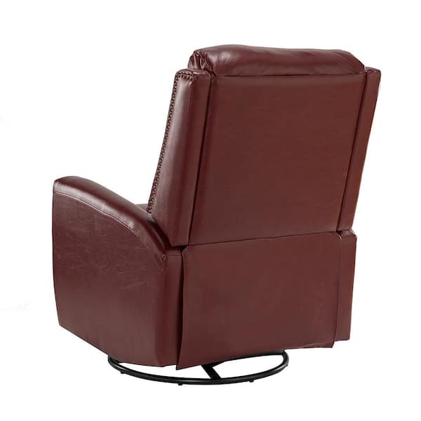 Burgundy leather deals rocker recliner