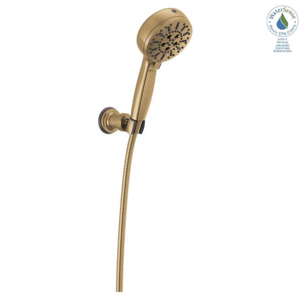Delta Gold 7-Spray Patterns 4.5 in. Wall Mount Handheld Shower