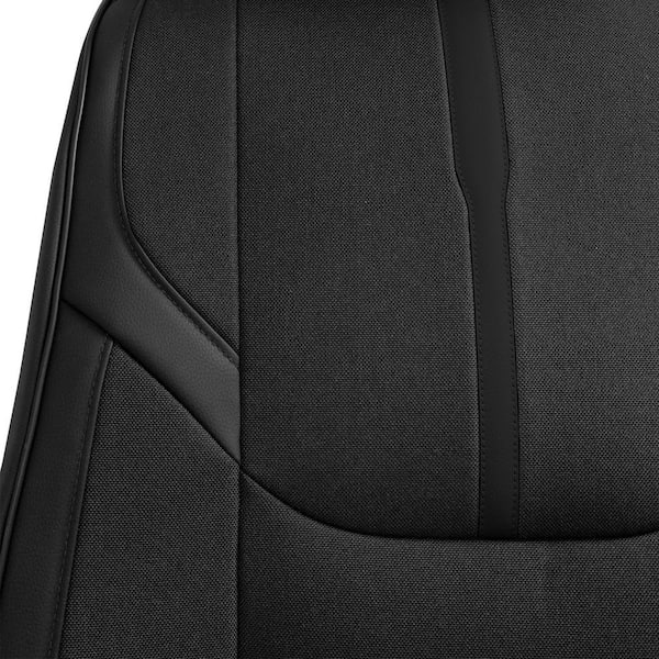 FH Group Faux Leather and NeoSupreme 21 in. x 21 in. x 1 in. Seat Cushion  Pad - Front Set DMFB210102BLACK - The Home Depot