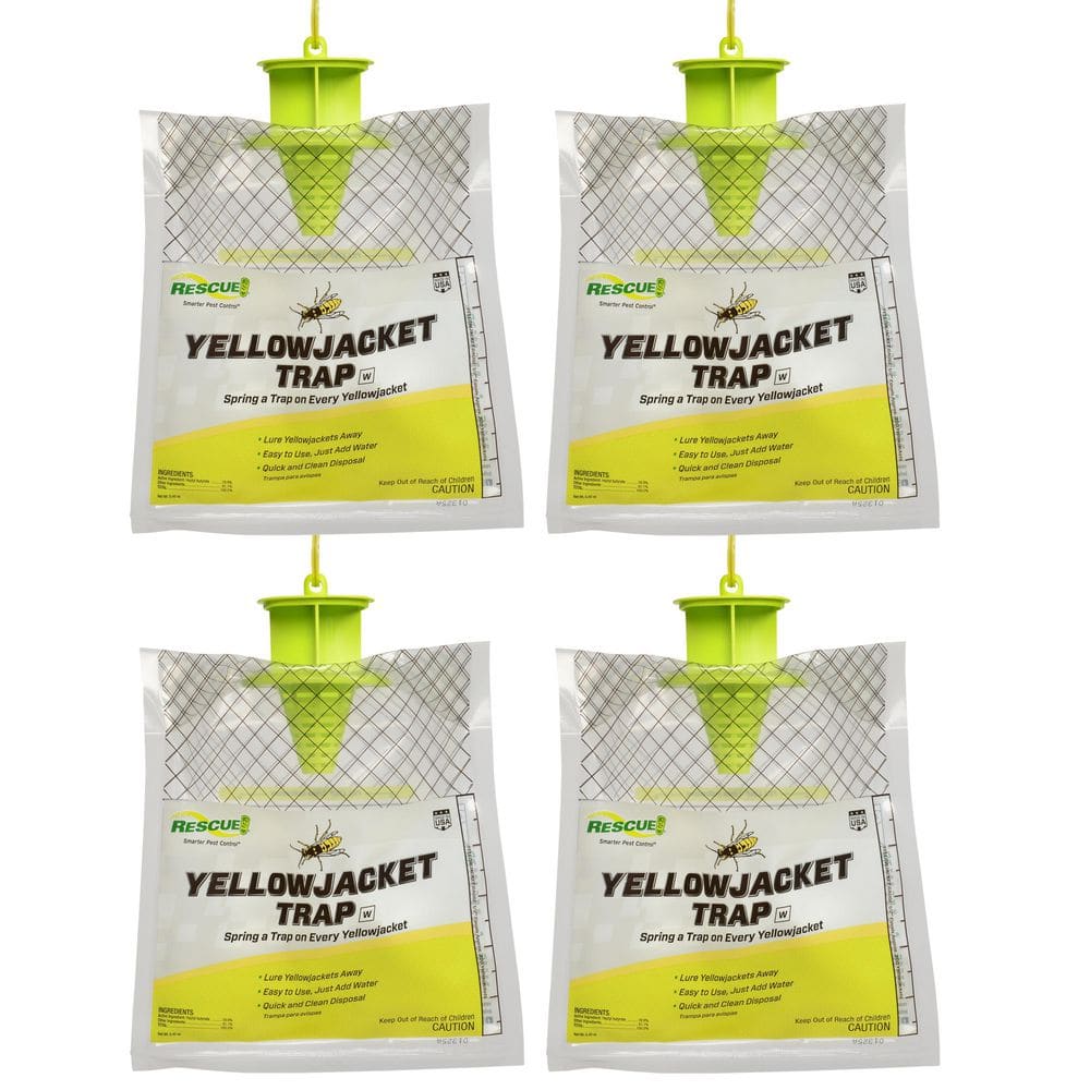 RESCUE Disposable Yellowjacket Trap Bag - West of the Rockies (4-Pack)