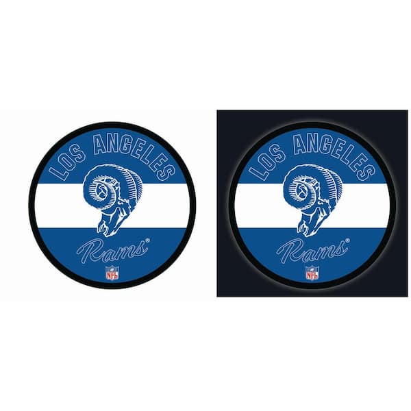 Evergreen Los Angeles Rams Vintage Round 23 in. Plug-in LED Lighted Sign