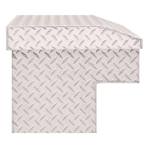 Weather Guard 41. in Diamond Plate Aluminum Lo Side Truck Tool Box 184 0 03 The Home Depot