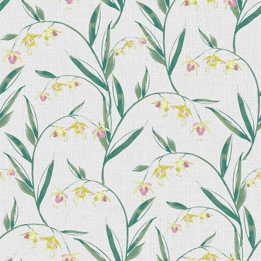 Fulwell Fuchsia Pale Slate Grey Wallpaper Sample price history on PriceWatchPro