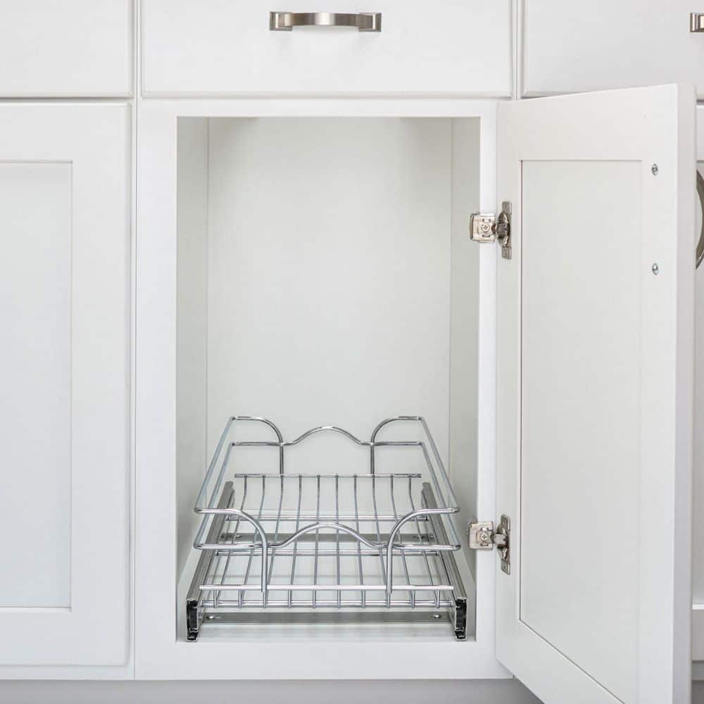 Rev-A-Shelf Silver Wire Pull Out Kitchen Cabinet Organizer