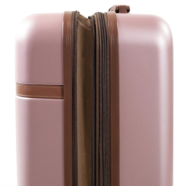 PUICHE Jewel 2-Piece Rose Gold Carry-On Weekender Expandable Spinner Luggage Set