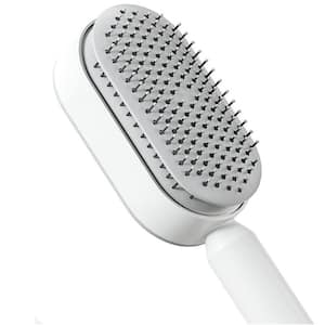 Self Cleaning Hair Brush in White, 3D Air Cushion Massager Brush, Promote Blood Circulation Anti Hair Loss