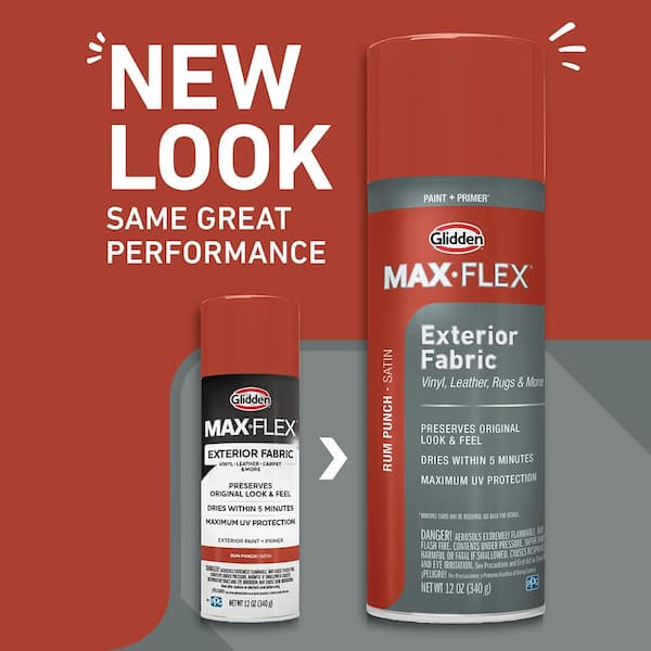 GLIDDEN MAX FLEX 12 oz. Satin Rum Punch Exterior Fabric Spray