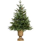 3 ft. Noble Fir Artificial Tree with Metallic Urn Base