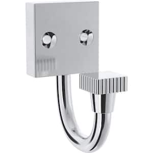 Simple Square 2.88 in. Polished Chrome Single Prong Hook