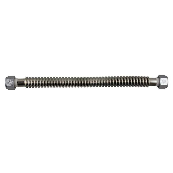 1 in. FIP x 1 in. FIP x 24 in. Corrugated Stainless Steel Water Connector