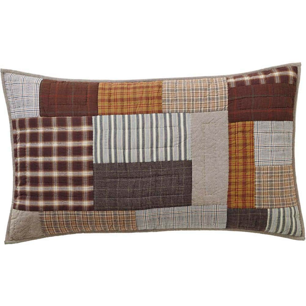 Rory King Patchwork Cotton Sham in Neutral Tones