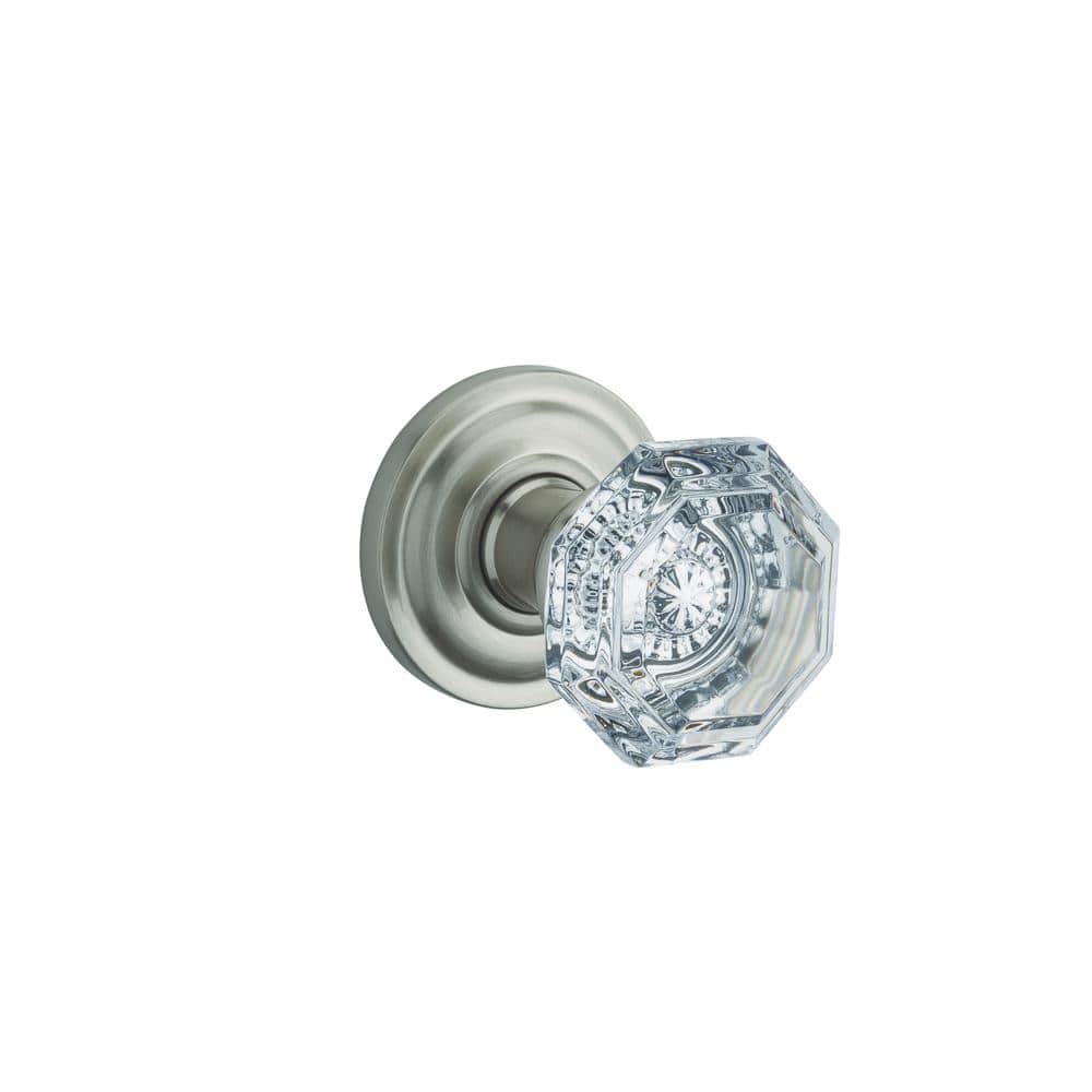 Baldwin Crystal Satin Nickel Hall/Closet Door Knob with Traditional