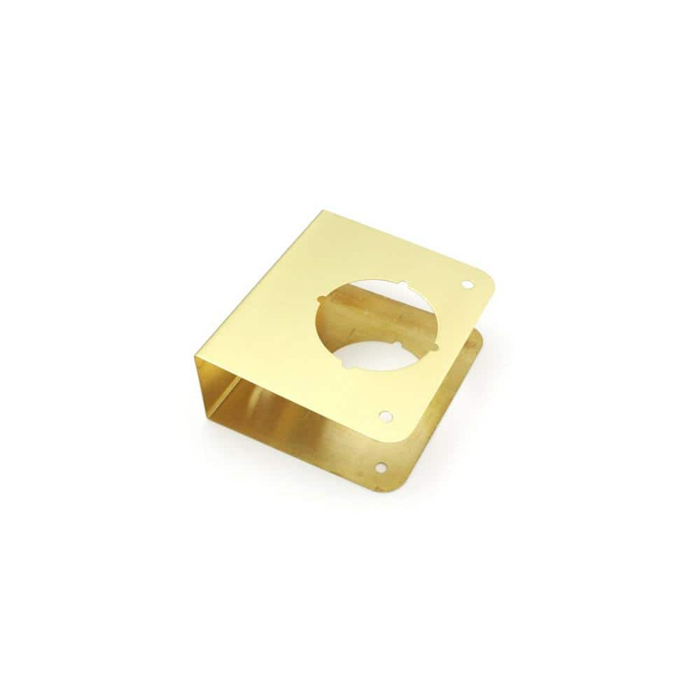 First Watch Security 2-3/8 in. x 1-3/4 in. Solid Brass Door Reinforcer