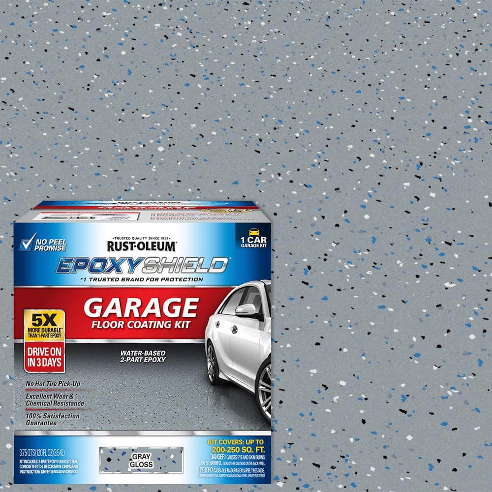 Rust-Oleum EpoxyShield 90 oz. Gray Epoxy 1 Car Garage Floor Paint Kit ...