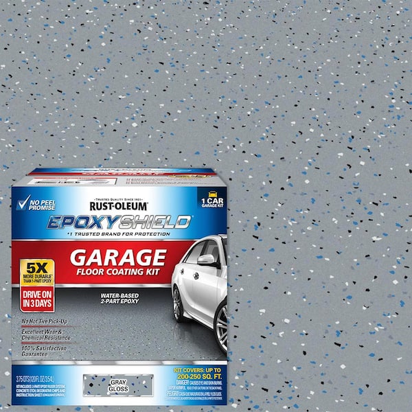 Gray Epoxy 1 Car Garage Floor Paint Kit 