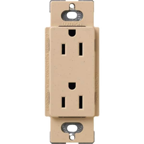 Lutron Claro 15-Amp Tamper-Resistant Duplex Receptacle, Desert Stone (SCRS-15-TR-DS)