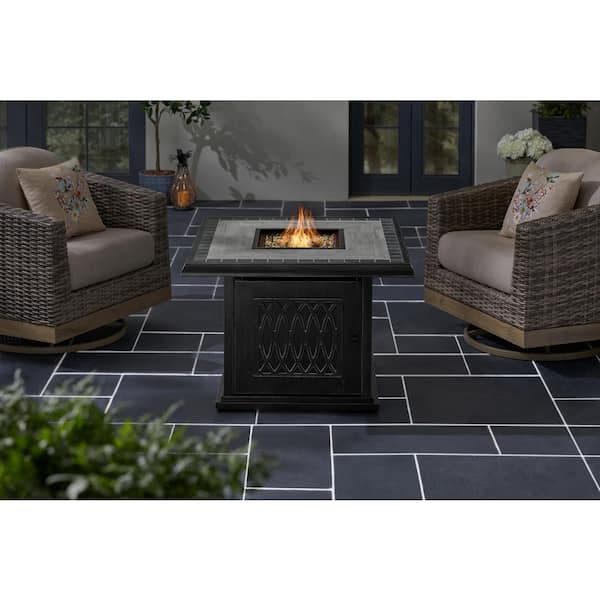 Home Decorators Collection St. Charles Steel and Aluminum Outdoor Fire Pit Table