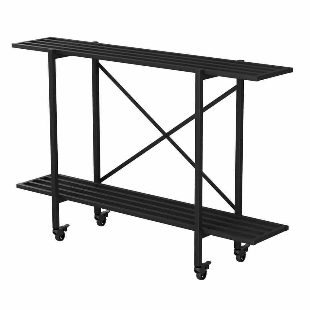 2-Tier Metal Plant Stand with Wheels (45.67 L x 10.3 W x 29.9 in. H), 440 lbs. Capacity price history on PriceWatchPro