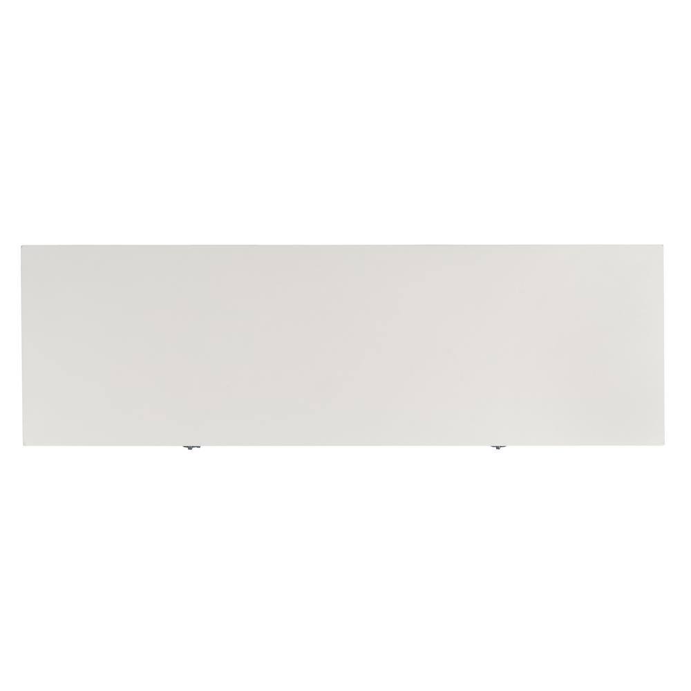 White Wood and Metal Hallway Table with Storage
